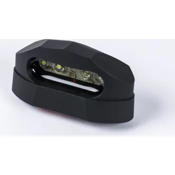 Osvětlení SPZ Led osvětlení SPZ motocyklu PARTS EUROPE LED LICENSE PLATE LIGHT / CLEAR LENS / ALUMINIUM barva černá, rozměry šířka 30 mm x výška 24 mm