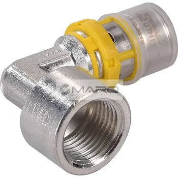 rozdělovač topení Comap Multiskin-Gas Koleno mosazné, lisovací 90° s vnitřním závitem pro rozvody plynu 16 mm x 1/2", 7090GG1612