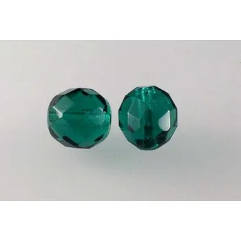 Dětské navlékací korálky Korálky broušené/ohňovky - zelená tmavá > Ø4mm (30 kusů)