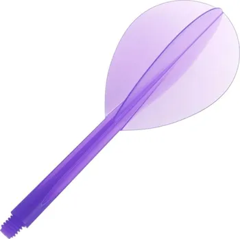 Příslušenství pro šipky Condor Letky Zero Stress - Teardrop - Long - Clear Purple CN078