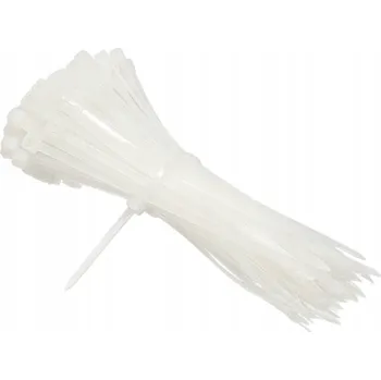 Stahovací páska ECOLIGHT Plastové stahovací pásky 4,6x250mm 100ks bílé