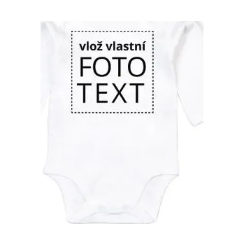 Kojenecký body Dětské body dlouhý rukáv BIO s vlastním potiskem