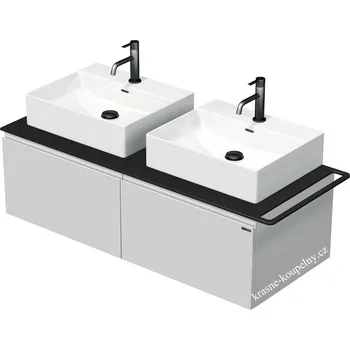 Koupelnový nábytek Intedoor koupelnový nábytek TARA 120 cm s 2 umyvadly na desku, 2 zásuvky, TA 120D 2Z KDP Varianta: A3396 Antracit MAT + doprava zdarma + při platbě převodem sleva