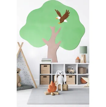 VYLEN Nástěnka STROM Koruna: 62 Tmavě zelená, Kmen: 70 Hnědá, Výška: 1576 mm