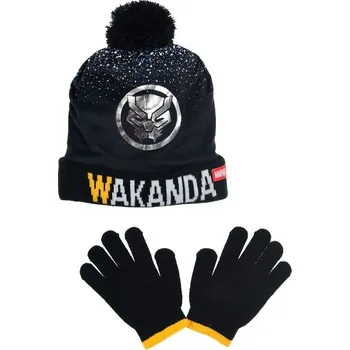 Rukavice chlapecký set čepice a rukavic - Black Panther Velikost: 54