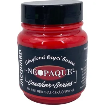 Vodová barva Jacquard Nemetalická krycí barva Neopaque 454 hasičská červená Sneaker Series