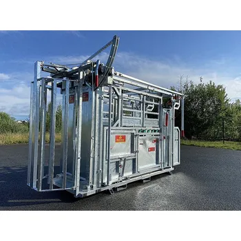 Fixační klec pro skot PM 2810 lakované provedení s čelem PM93, šneková převodovka