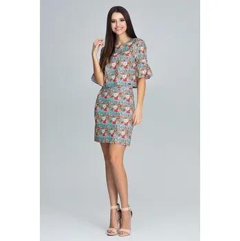 Elegantní souprava halenky a sukně s květinovými vzory Velikost: L, Barva (Varianta): 74