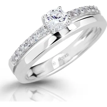 Prsten Modesi Slušivý prsten se zirkony M11102 55 mm + 2 měsíce na vrácení zboží