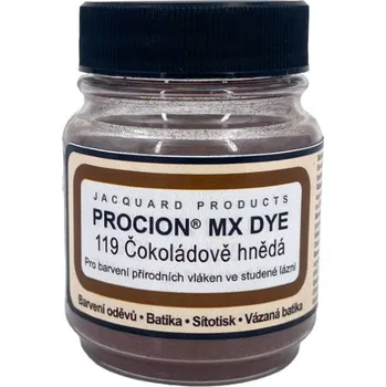 Výtvarná barva Jacquard Reaktivní barvy na batikování Procion MX 19g čokoládová hnědá 119