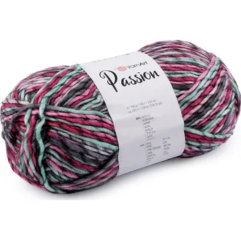 Příze Pletací příze Passion 100 g, barva 2 (1252) vínová