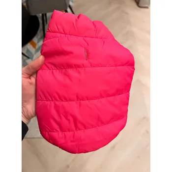 Obleček pro psa Vsepropejska Navy zimní bunda pro psa s kožíškem Barva: Růžová, Délka zad (cm): 23, Obvod hrudníku: 33 - 36 cm