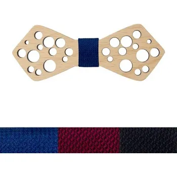 Dřevěný pánský motýlek - Bubliňák, Látka 708 - námořnická modrá