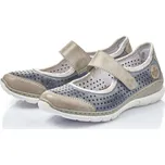 Dámská balerína DL32B5-42 Rieker modrá Barva: blau kombi, Velikost: 42