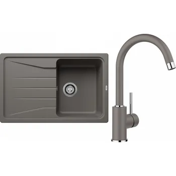 Kuchyňský dřez Set Blanco 08-B 25 (dřez Sona 45 S Šedá vulkán + baterie Mida Šedá vulkán)