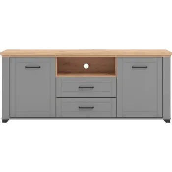 Televizní stolek TV komoda Lotta - šedá/dub artisan