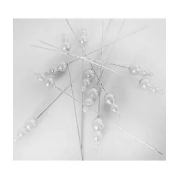 Špendlík maxi - stříbrné perly -1 ks