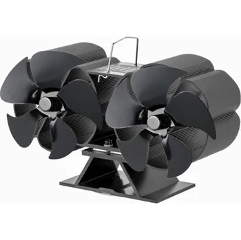Krbový ventilátor Hütermann 10lopatkový tepelný krbový ventilátor na kamna 14,5 cm