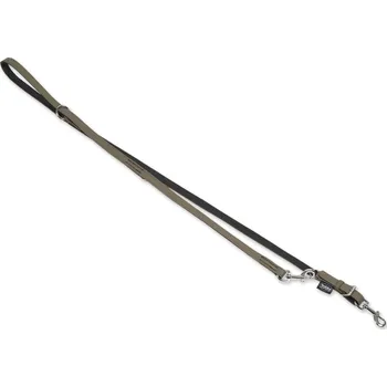 Vodítko pro psa Nobby SOUTH přepínací vodítko nappa kůže šedá L-XL 2m 18mm