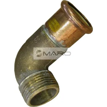 rozdělovač topení Sanha Koleno Cu lisovací 90° na plyn i/VZ 11092-22x1/2, 22 x 1/2", 1110922212