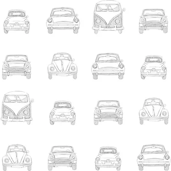 Tapeta Černobílá vliesová tapeta na zeď Auta 138941, Little Bandits, Esta