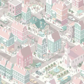 Tapeta Dětská vliesová tapeta na zeď - Město - L97603, My Kingdom, Ugépa