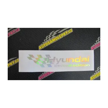 Polep vozidla SAMOLEPKA Hyundai limited edition levá (10 - červená) NA AUTO, NÁLEPKA, FÓLIE, POLEP, TUNING, VLASTNÍ TEXT, TISK, AUTOSAMOLEPKY.cz, POLEPY, OBRÁZEK, LOGO, SAMOLEPKY
