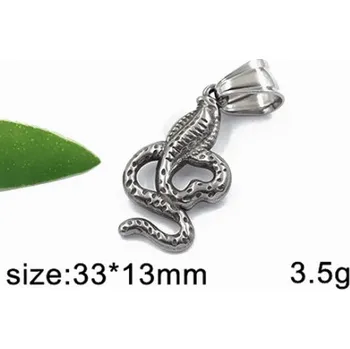 Přívěsek Kobra - 33x13mm - ocelový přívěsek