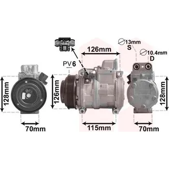 Kompresor klimatizace Kompresor, klimatizace VAN WEZEL 3000K087