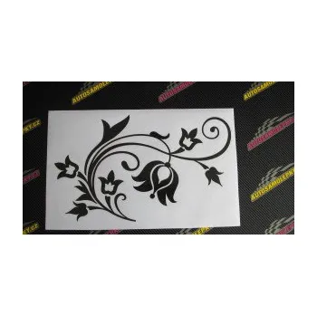 Samolepící dekorace SAMOLEPKA Květina dekor 002 pravá (17 - šedá) NA AUTO, NÁLEPKA, FÓLIE, POLEP, TUNING, VLASTNÍ TEXT, TISK, AUTOSAMOLEPKY.cz, POLEPY, OBRÁZEK, LOGO, SAMOLEPKY