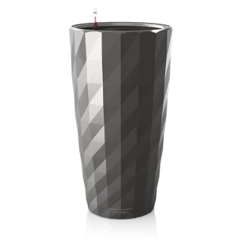 Květináč LECHUZA DIAMANTE (kompletní set) Barva: Antracit lesk