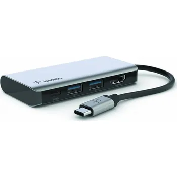 USB hub Belkin AVC006BTSGY Belkin USB-C 4v1 Multiport adaptér - 4K HDMI, USB-C PD 3.0, 2x USB-A 3.0