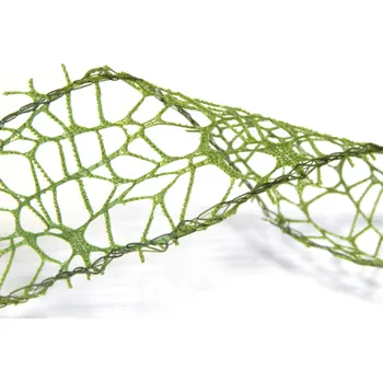 Stuha Stuha dekorační, spider, barva tmavě zelená, 5cm, návin 9,1m/bal.