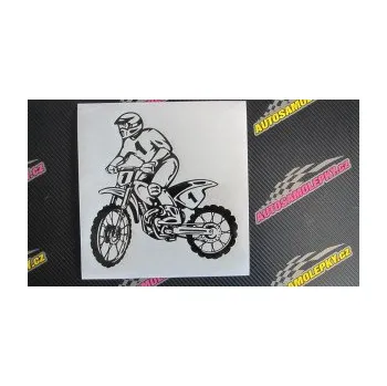 Samolepící dekorace SAMOLEPKA Motorka 043 levá motokros (10 - červená) NA AUTO, NÁLEPKA, FÓLIE, POLEP, TUNING, VLASTNÍ TEXT, TISK, AUTOSAMOLEPKY.cz, POLEPY, OBRÁZEK, LOGO, SAMOLEPKY