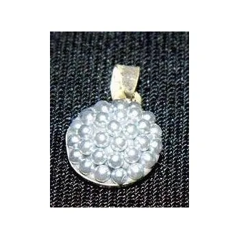 Přívěsek Malá kulička s šedými body (ježek) - stříbrný přívěsek