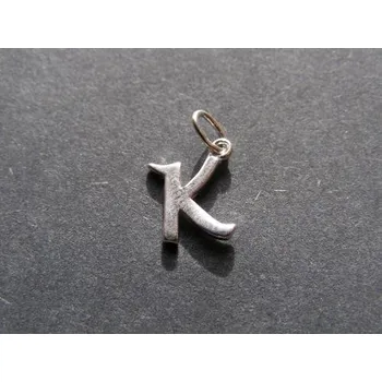 Přívěsek Stříbrný přívěsek - písmenko K