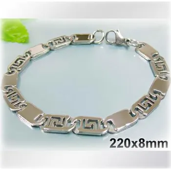 Řetízek Ocelový náramek s egyptským motivem - 22cm