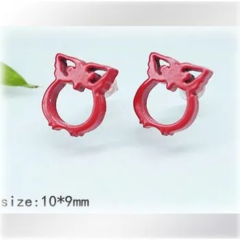 Přívěsek Červené sovy - ocelové náušnice