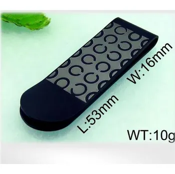 Spona na peníze Černá ocelová spona na peníze s kruhy