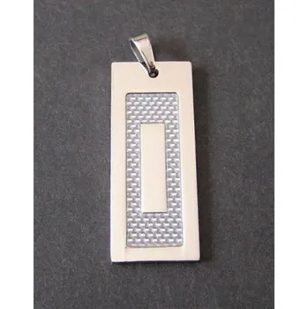 Přívěsek Obdélník v obdélníku - ocelový přívěsek