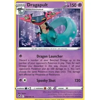 Volný čas Pokémon SIT 089/195 Dragapult - Silver Tempest Stav: Near Mint, Verze: HOLO