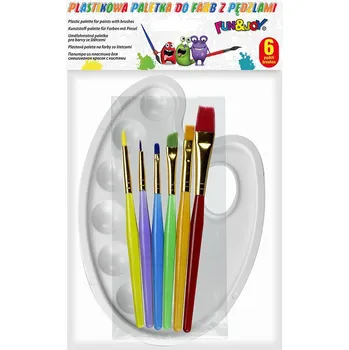 Paleta na barvy Umělecké štětce+paleta, 6ks+1ks