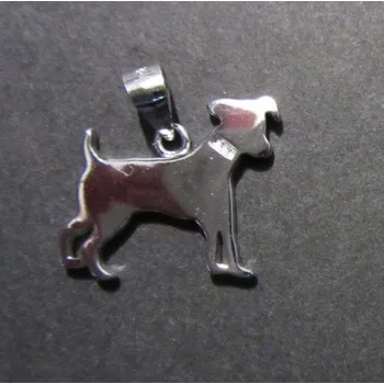 Přívěsek Pes - silueta - varianta 2 - přívěsek stříbrný