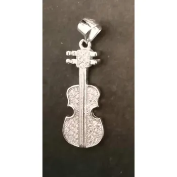 Přívěsek Basa - stříbrný přívěsek - zdobený mikrosettingem