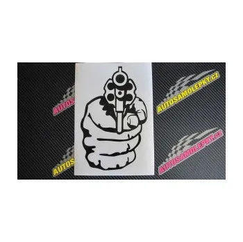 Polep vozidla SAMOLEPKA Pistolka 001 levá (10 - červená) NA AUTO, NÁLEPKA, FÓLIE, POLEP, TUNING, VLASTNÍ TEXT, TISK, AUTOSAMOLEPKY.cz, POLEPY, OBRÁZEK, LOGO, SAMOLEPKY