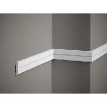 Podlahová lišta Nástěnná lišta hladká MDD414, 200 x 1,1 x 5,1 cm, Mardom