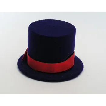 Dárková krabička Sametová krabička na šperky - klobouk