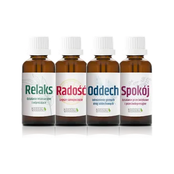 Koupelový olej Bassau Vonné esenciální/éterické oleje 100 % přírodní Sada 4 směsí