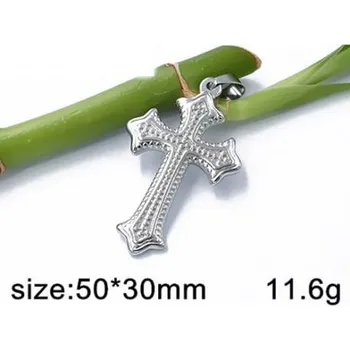 Přívěsek Kříž - přívěsek z oceli - 50x30mm