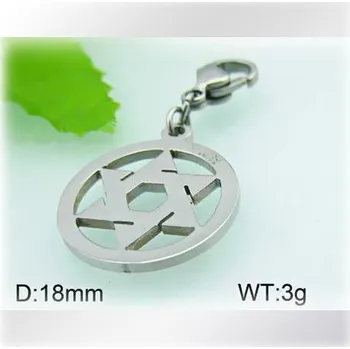 Přívěsek Hexagram v kruhu - ocelový přívěsek - varianta 2